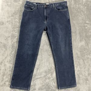 Weatherproof Vintage Jeans Mens 42x30 Regular Fleece Lined Straight Denim Dark